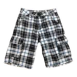 NWOT Surplus Brand Cargo Plaid Shorts. Men's Size 30"